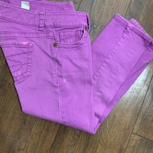 Women’s Capri jeans purple